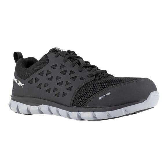 Reebok Women's Black Astroride Work Safety Steel Toe Slip Resistant Shoe | NEW - Picture 1 of 10